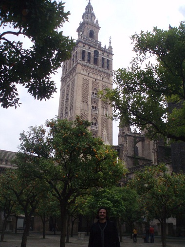 Courtyard of orange trees in Seville's Cathedral