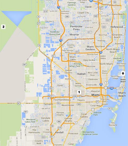 Map of Miami