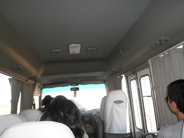 Minibús a Abu Simbel