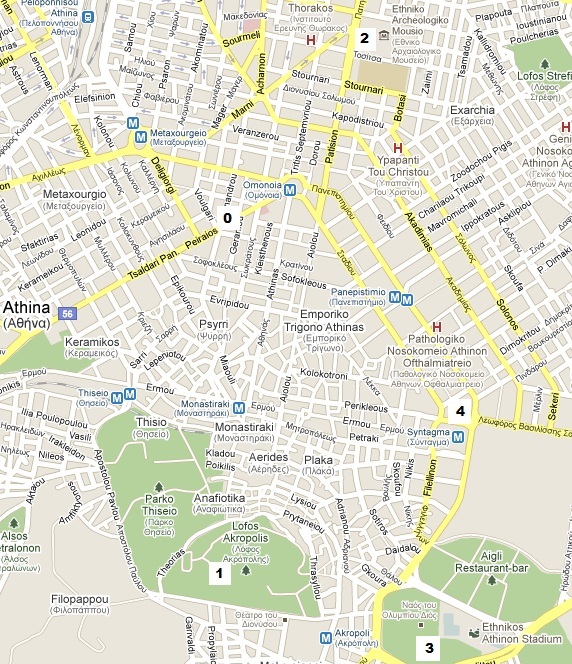 Map of Athens