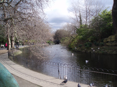 Lago en el parque de St. Stephen's Green
