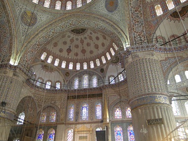 Interior de la Mezquita Azul