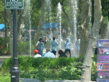 Refreshing in Battery Park